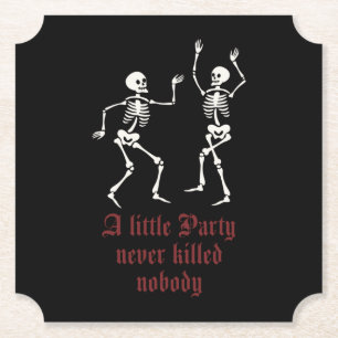 Hedendaagse Halloween skeletten Kartonnen Onderzetters