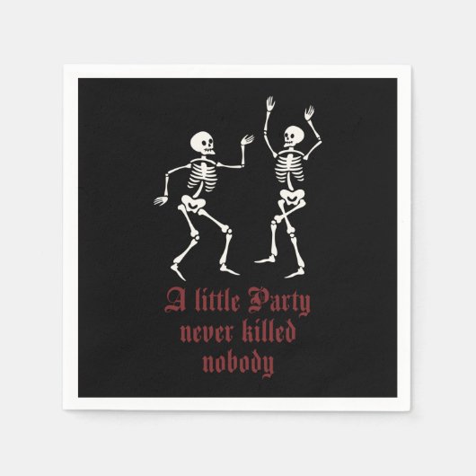 Hedendaagse Halloween skeletten Servet (Voorkant)