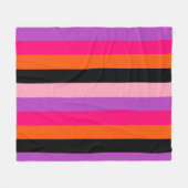 Hedendaagse Halloween strepen Fleece Deken (Voorkant (Horizontaal))