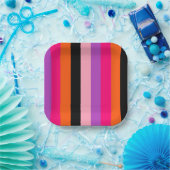 Hedendaagse Halloween strepen Papieren Bordje (Feest)