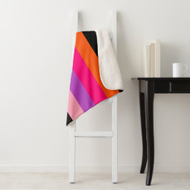 Hedendaagse Halloween strepen Sherpa Deken