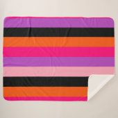 Hedendaagse Halloween strepen Sherpa Deken (Voorkant (horizontaal))