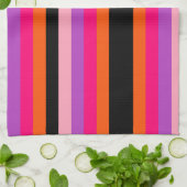 Hedendaagse Halloween strepen Theedoek (Gevouwen)