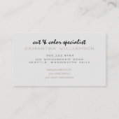 Hedendaagse handgetekende Afbeeldingen haarstylist Visitekaartje (Achterkant)