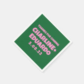 Hedendaagse handschrift retro bruiloft servet (Hoek)