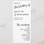 Hedendaagse handschrift typografie eenvoudig programmakaart (Voorkant)