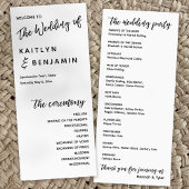 Hedendaagse handschrift typografie eenvoudig programmakaart