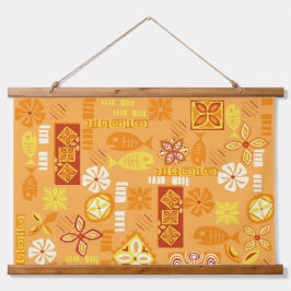 Hedendaagse Hawaiiaanse iconen Hangend Wandkleed