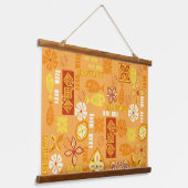 Hedendaagse Hawaiiaanse iconen Hangend Wandkleed (Gebogen)