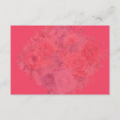 Hedendaagse Hot Pink Wedding Details Enclosure Kaa Informatiekaartje (Achterkant)