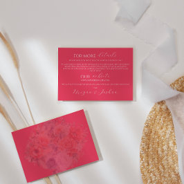 Hedendaagse Hot Pink Wedding Details Enclosure Kaa Informatiekaartje