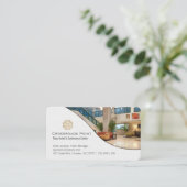 Hedendaagse hotellobby visitekaartje (Staand voorkant)