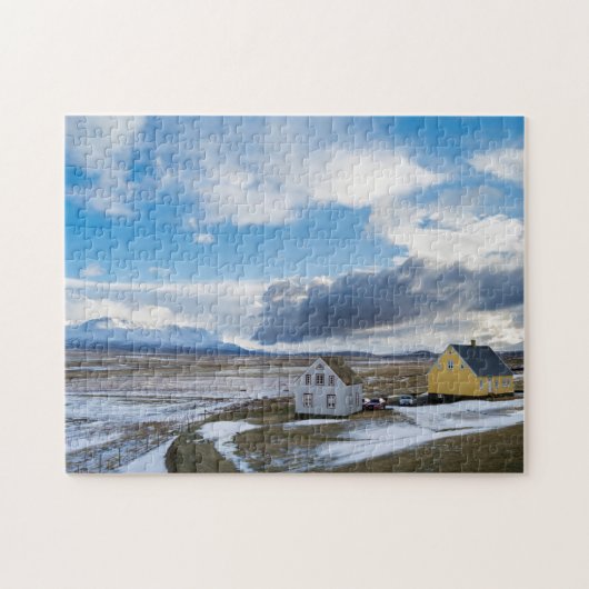 Hedendaagse huizen legpuzzel (Horizontaal)