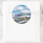 Hedendaagse huizen ronde sticker (Tas)