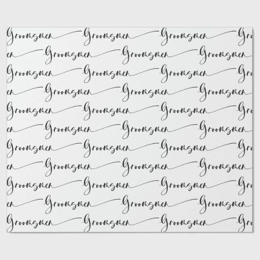 Hedendaagse Huwelijkscadeau Inpakpapier in Zwart e (Vlak)