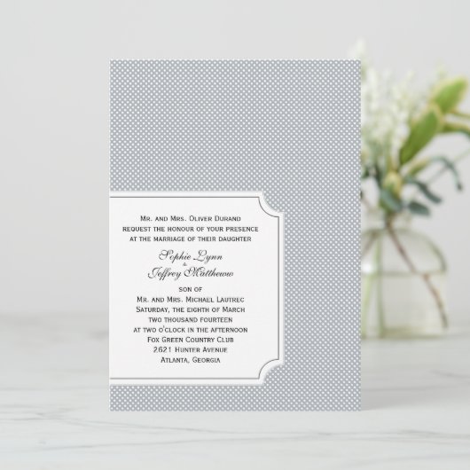 {hedendaagse huwelijksuitnodiging} kaart (Staand voorkant)