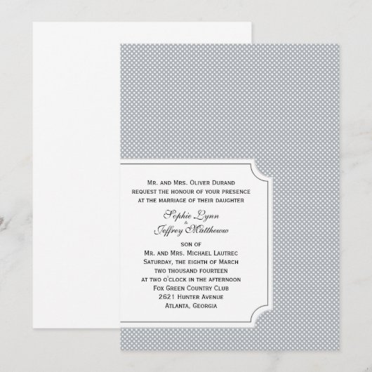 {hedendaagse huwelijksuitnodiging} kaart (Voorkant / Achterkant)