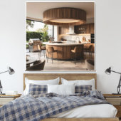 Hedendaagse ingebouwde Grillounge Canvas Afdruk (Insitu (Slaapkamer))