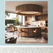 Hedendaagse ingebouwde Grillounge Canvas Afdruk (Insitu (Houten vloer))