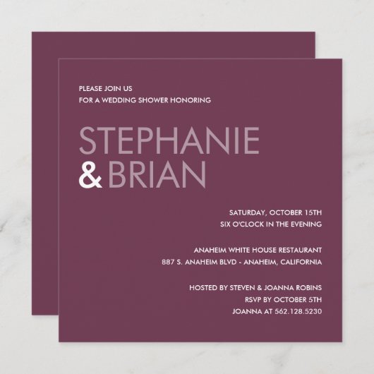 Hedendaagse jachtweduwenwedstrijden (plum) kaart (Voorkant / Achterkant)