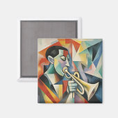 Hedendaagse jazzmuzikant magneet (Voorkant / Achterkant)