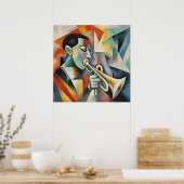 Hedendaagse jazzmuzikant poster (Keuken)