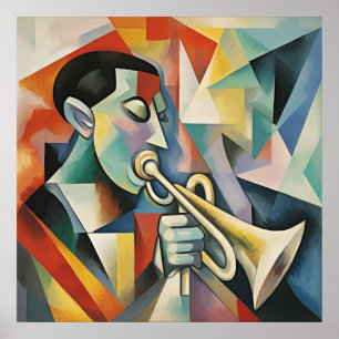 Hedendaagse jazzmuzikant poster