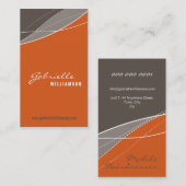 HEDENDAAGSE KAART modern stijlvol elegant sinaasap Visitekaartje (Voorkant / Achterkant)