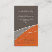 HEDENDAAGSE KAART modern stijlvol elegant sinaasap Visitekaartje (Achterkant)