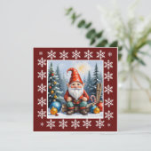 Hedendaagse Kabouter - Fantasievol Schattig Niet-f Feestdagenkaart (Staand voorkant)