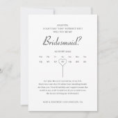 Hedendaagse kalender bruidsmeisje vraag foto kaart (Voorkant)