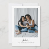 Hedendaagse kalender bruidsmeisje vraag foto kaart (Achterkant)