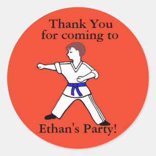 Hedendaagse Karate Kind Ethan aangepaste stickers