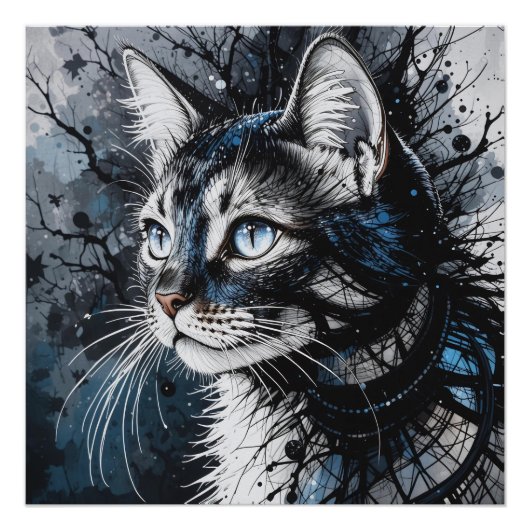 Hedendaagse Kat Glanzend Perfect Poster (Voorkant)