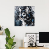 Hedendaagse Kat Poster (Thuiskantoor)