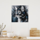 Hedendaagse Kat Poster (Keuken)
