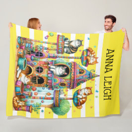 Hedendaagse katten fleece deken