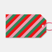 Hedendaagse Kerst Candy Strepen Cadeaulabel (Voorkant (Horizontaal))