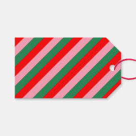 Hedendaagse Kerst Candy Strepen Cadeaulabel