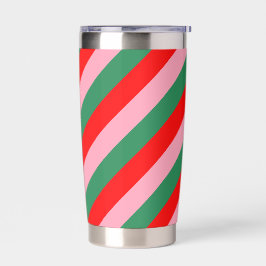Hedendaagse Kerst Candy Strepen Geïsoleerde Drinkbeker