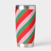 Hedendaagse Kerst Candy Strepen Geïsoleerde Drinkbeker (Voorkant)