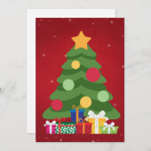 Hedendaagse Kerst Elegance Kaart (Voorkant / Achterkant)