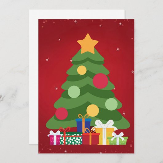 Hedendaagse Kerst Elegance Kaart (Voorkant / Achterkant)