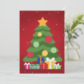 Hedendaagse Kerst Elegance Kaart (Staand voorkant)