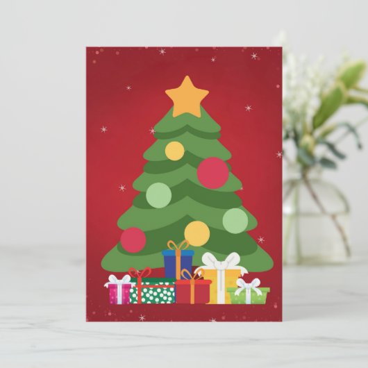 Hedendaagse Kerst Elegance Kaart (Staand voorkant)