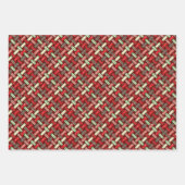 Hedendaagse kerst en quilt thema inpakpapier vel (Voorkant 2)