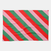 Hedendaagse Kerst Kerststrips Theedoek (Horizontaal)
