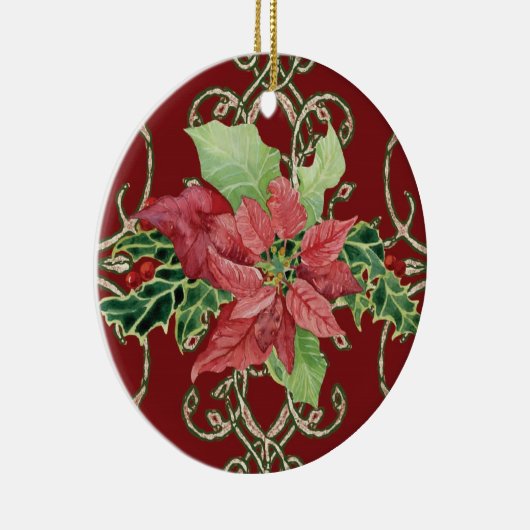 Hedendaagse kerst Poinsettia Ornament (Rechts)