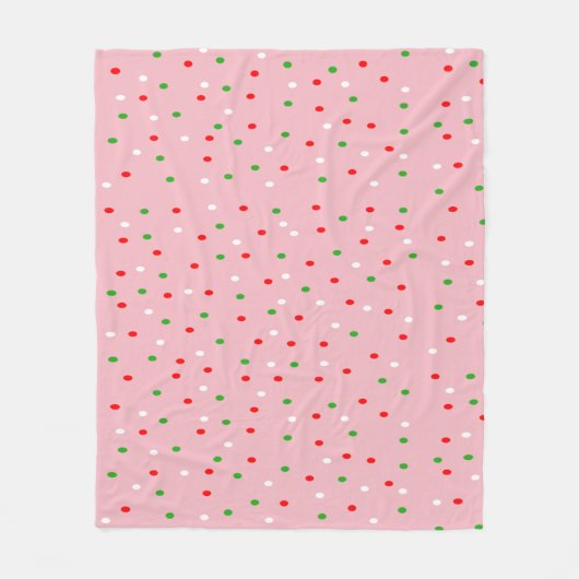 Hedendaagse kerst Polka Dots Fleece Deken (Voorkant)