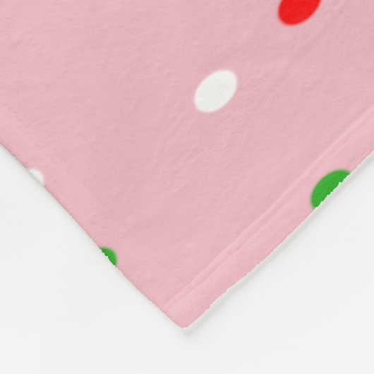 Hedendaagse kerst Polka Dots Fleece Deken (Hoek)